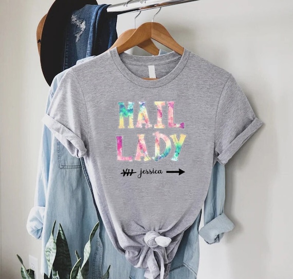 Personalized Mail Lady Shirt,Womens Mail Carrier T-Shirt,Mail Lady Gift,Postal Worker Shirt,Postal Life Shirt,Post Office Worker Gift Shirt