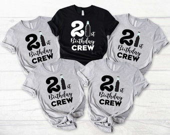 21st Birthday Crew Shirts,21 Drinking Shirt,Party Squad Shirt For Girl,21st Birthday Tee,Turning 21 Gift,21 years old shirt,21st Boy Tshirt