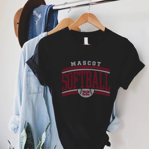 Personalized Softball T-Shirt,Custom Softball Player Shirt,Softball Team Shirts,Softball Mom Shirts,Softball Shirts for Women,Softball Tee image 3