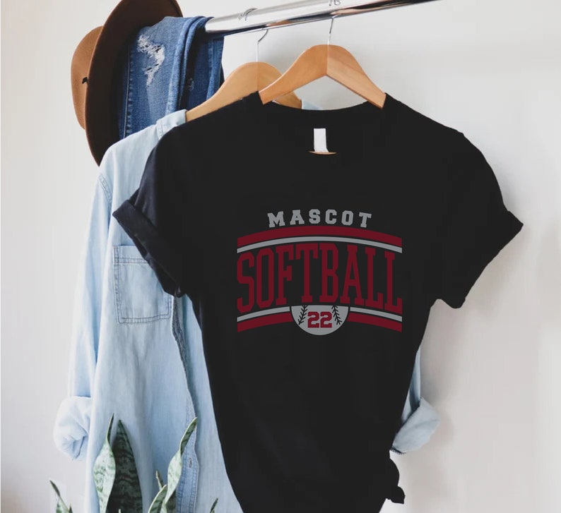 Personalized Softball T-Shirt,Custom Softball Player Shirt,Softball Team Shirts,Softball Mom Shirts,Softball Shirts for Women,Softball Tee image 3
