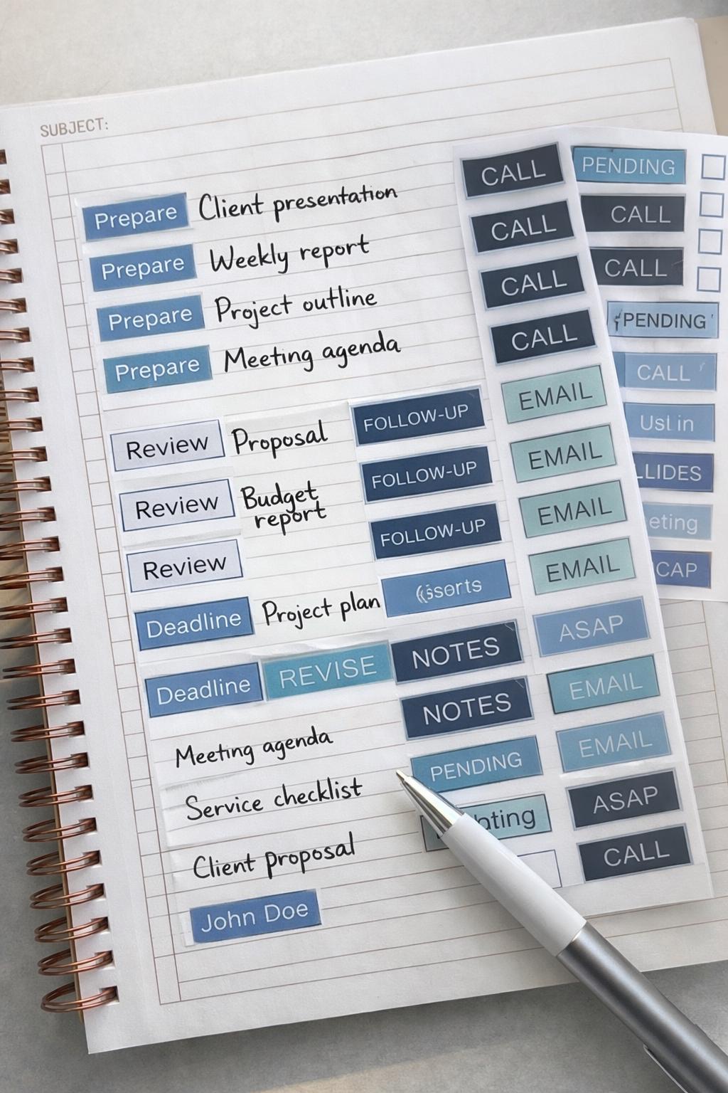 Minimalist Planner Stickers for Work – Glossy Productivity Labels ...
