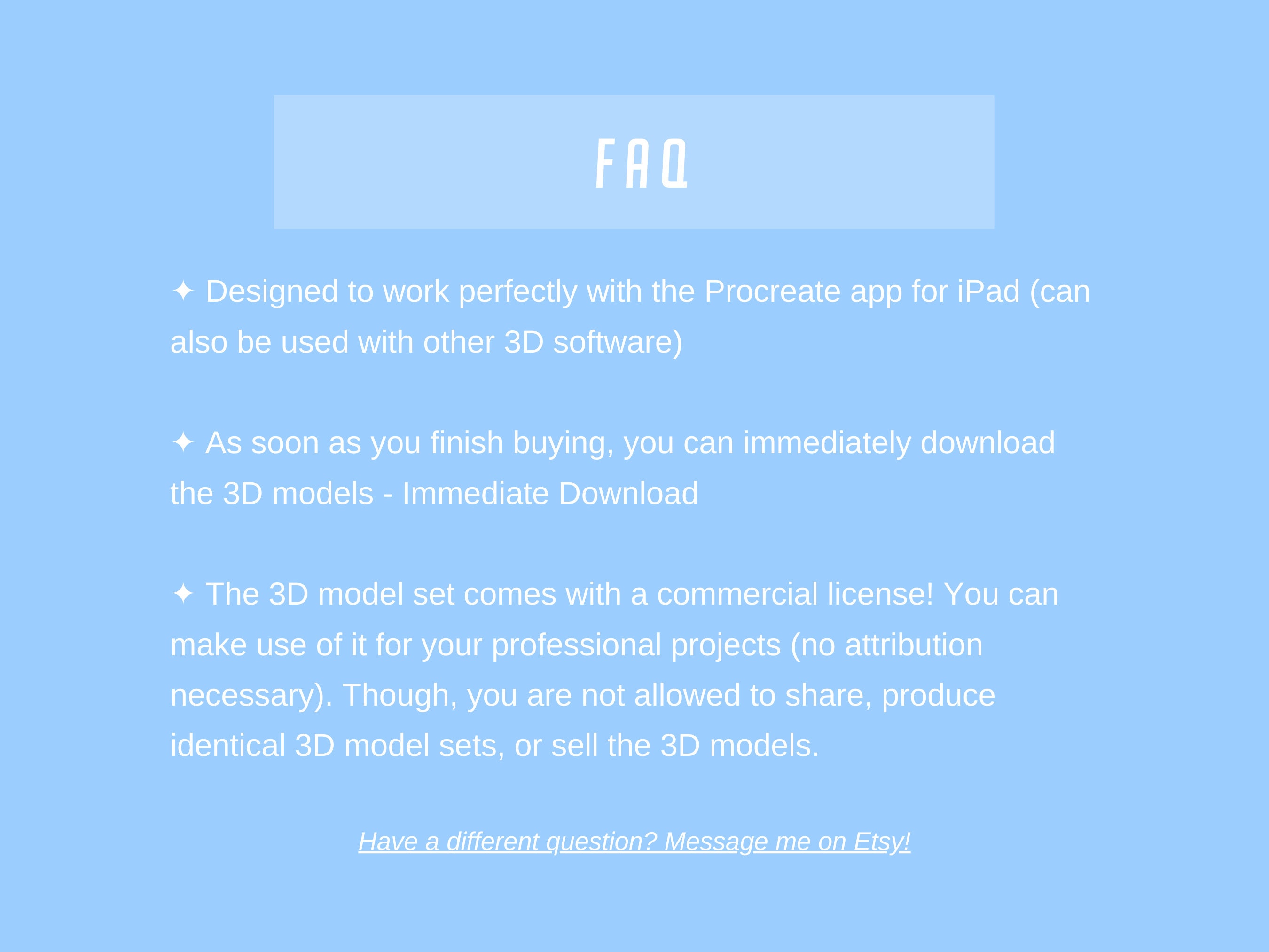 10 Procreate 3D Models for Ipad 3D Models Accessories Asset - Etsy