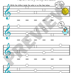 Notes on the Grand Staff Music Memory Worksheets 24 pages image 8