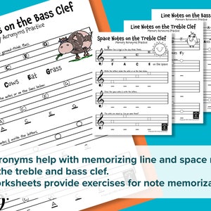 Notes on the Grand Staff Music Memory Worksheets 24 pages image 4