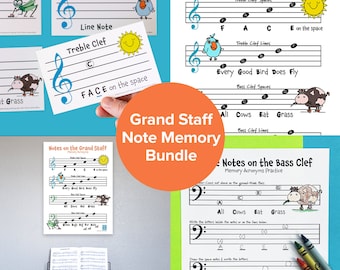 Grand Staff Note Memory Bundle