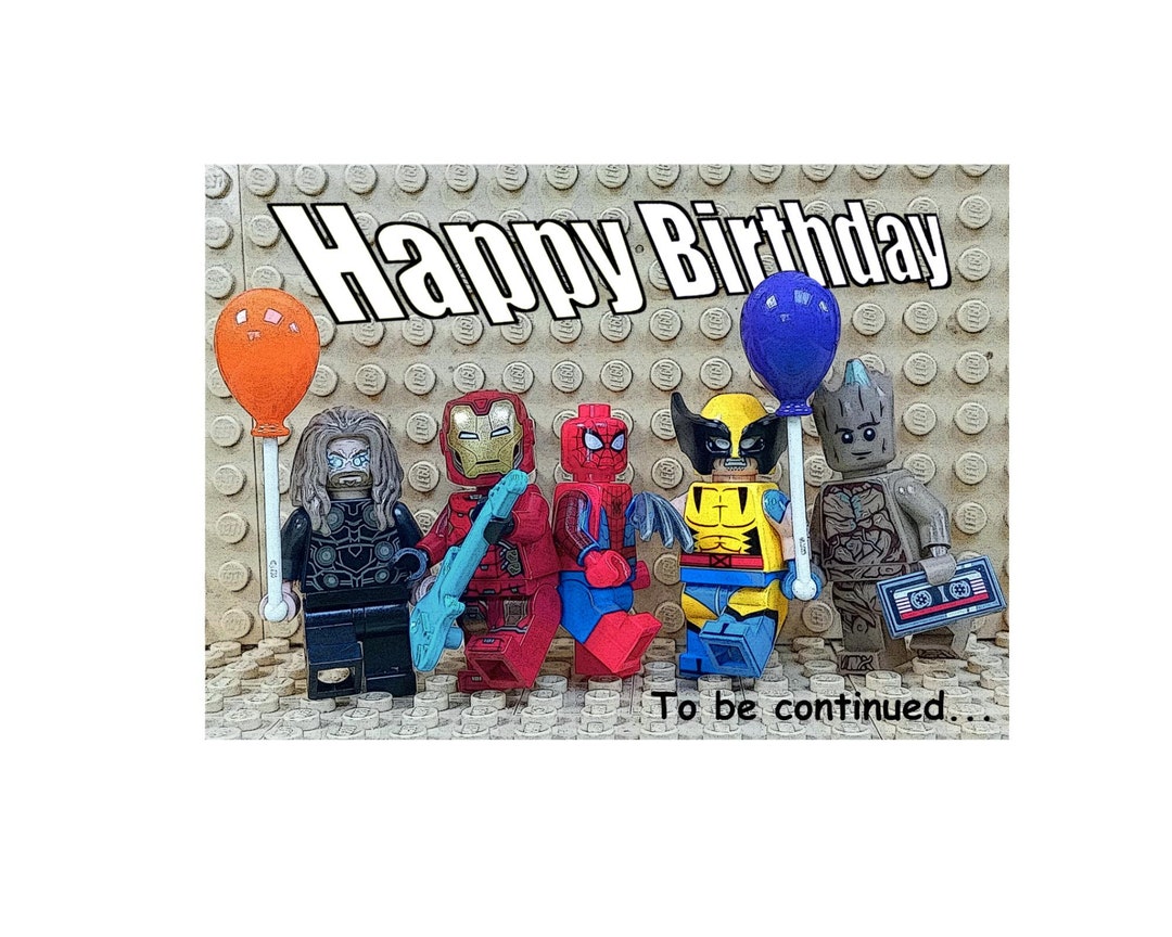 Lego's Marvel Superheroes Photo Birthday Card, Guardians of the Galaxy ...