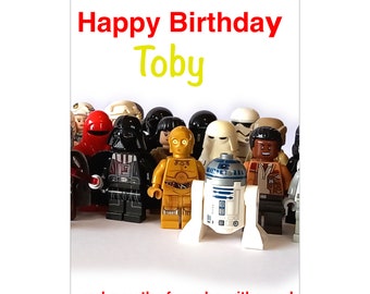 Lego star wars birthday card hotsell