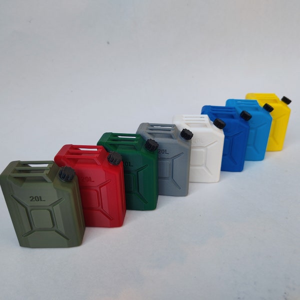 Scale Jerry Gas Can   1/6, 1/8, 1/10, 1/12, 1/14, 1/18, 1/24      for Trx4, Scx, RC4WD