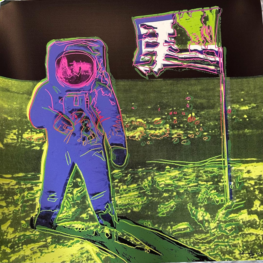 Andy Warhol Silkscreen - Moonwalk 1987 - 96x96 Cm - Etsy