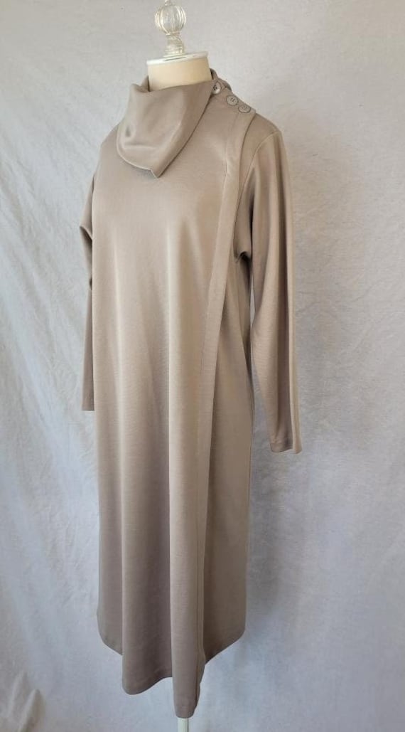 Vintage 1970s Light Brown Jedi Cocoon Dress in Siz