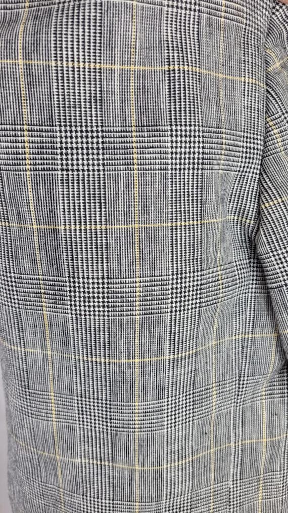 Vintage 1980s Two-Piece Gray Plaid Brooks Brooher… - image 8