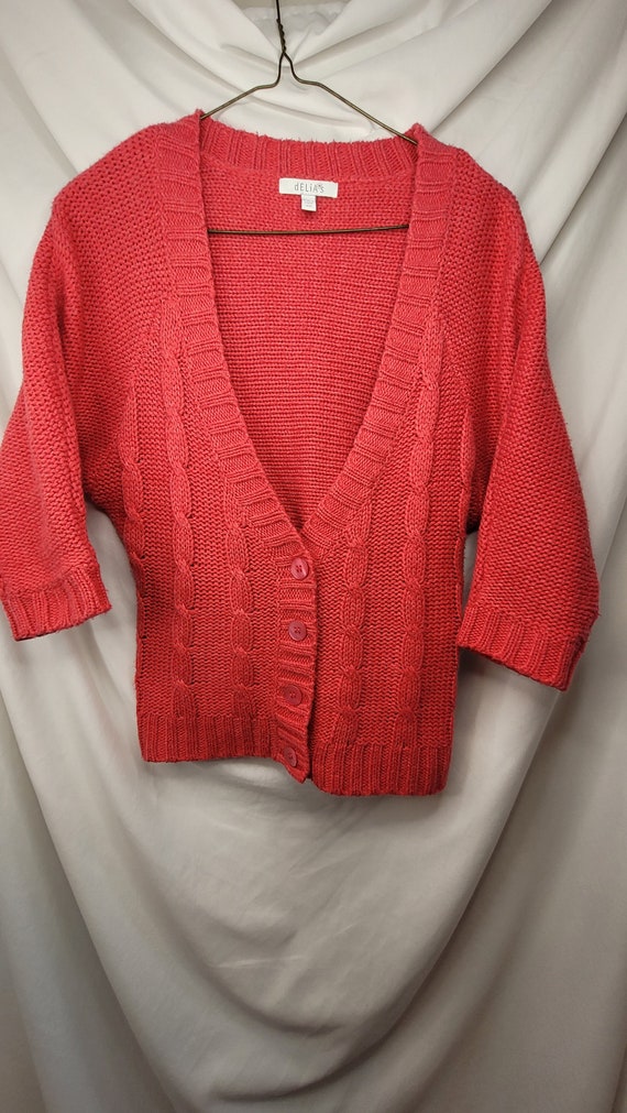 Vintage y2k dELiA*s Cardigan in Raspberry