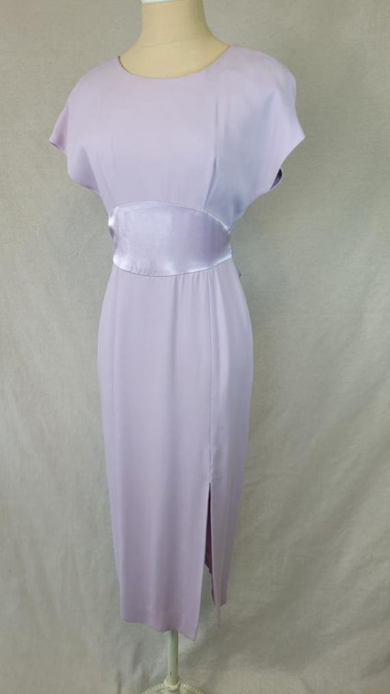 Vintage 1990s Donna Ricco Lilac Purple Dress in Si