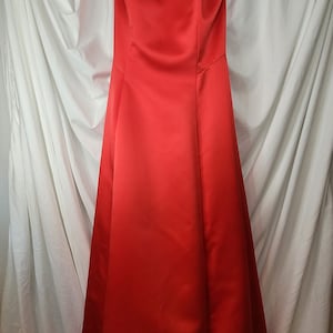 Vintage 90s Red Halter Gown by Betsy & Adam