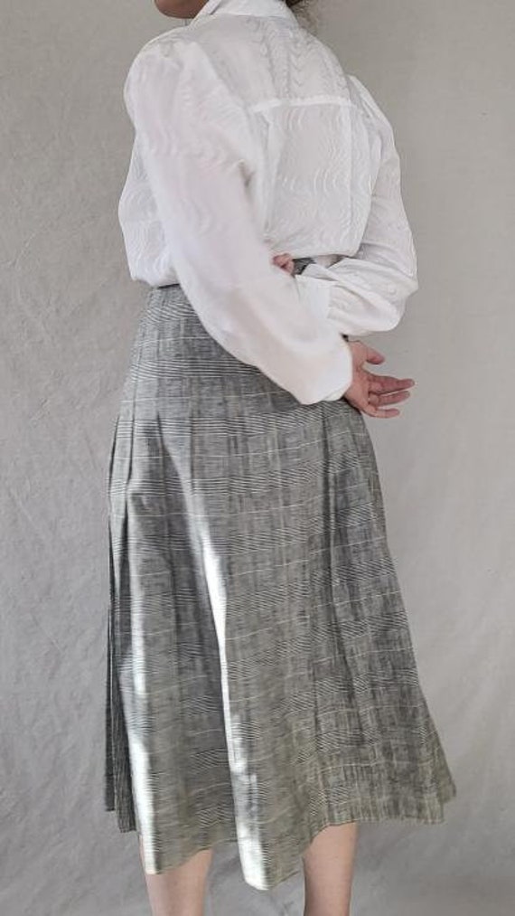Vintage 1980s Two-Piece Gray Plaid Brooks Brooher… - image 5