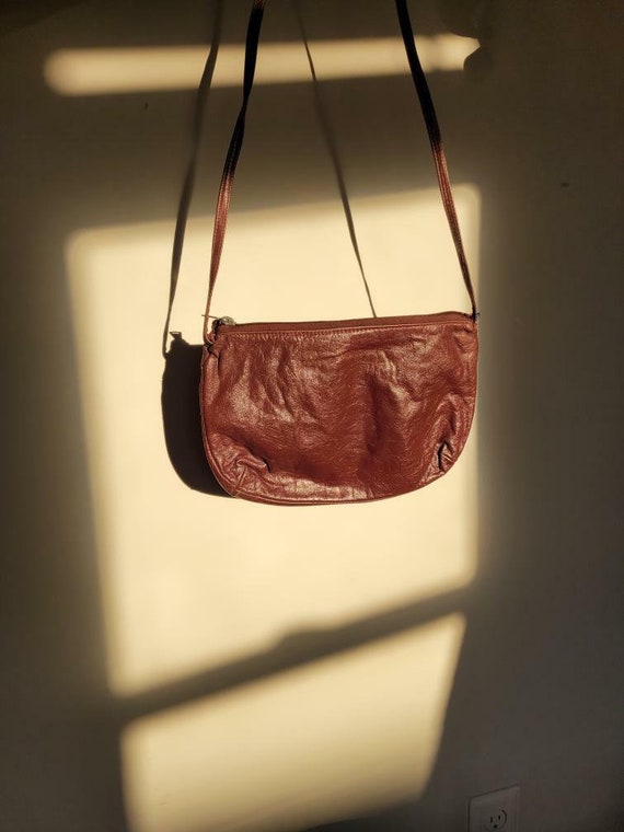 Vintage Late 70s/Early 80s Brown Leather Handbag - image 10