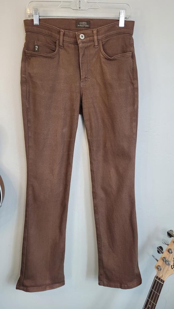 Vintage 1980s Brown Pants by Guess Jeans in Size 2