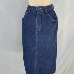 Vintage 1980s Calvin Klein Denim Skirt in Size 8