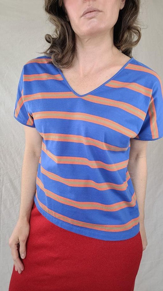 Vintage 1990s Diane Von Furstenberg Blue Tee in Si