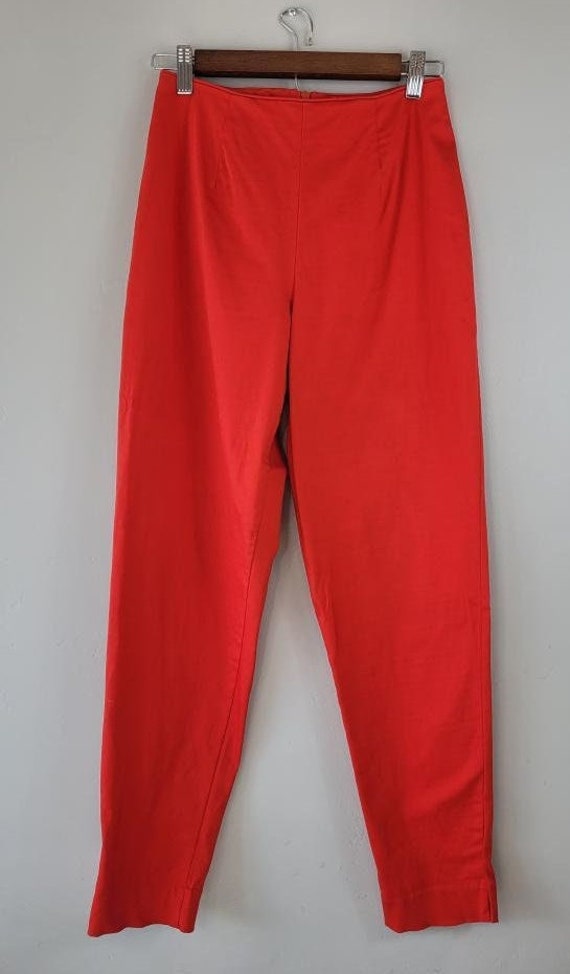 Vintage 1990s Cherry Tomato Red Pants by Express i