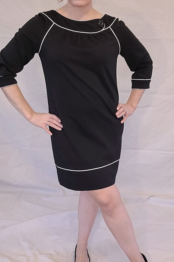 Vintage 1980s Geoffrey Beene Sport Black Dress