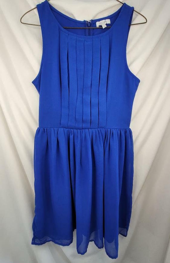 Vintage 1990s dELiA*s Royal Blue Skater Dress in Size Small