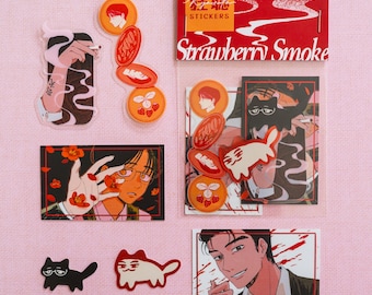 Karaoke Iko Sticker Set - Strawberry Smoke
