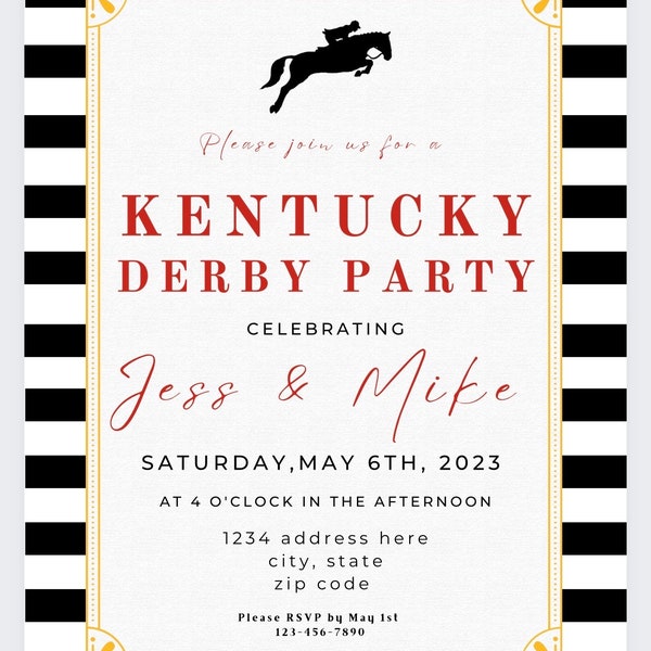 Kentucky Derby Party Invite