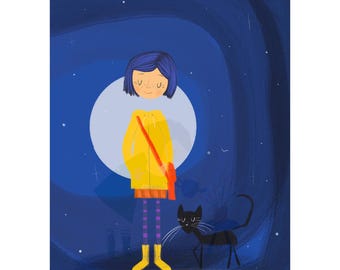 Coraline Illustration, Movie Fan Art