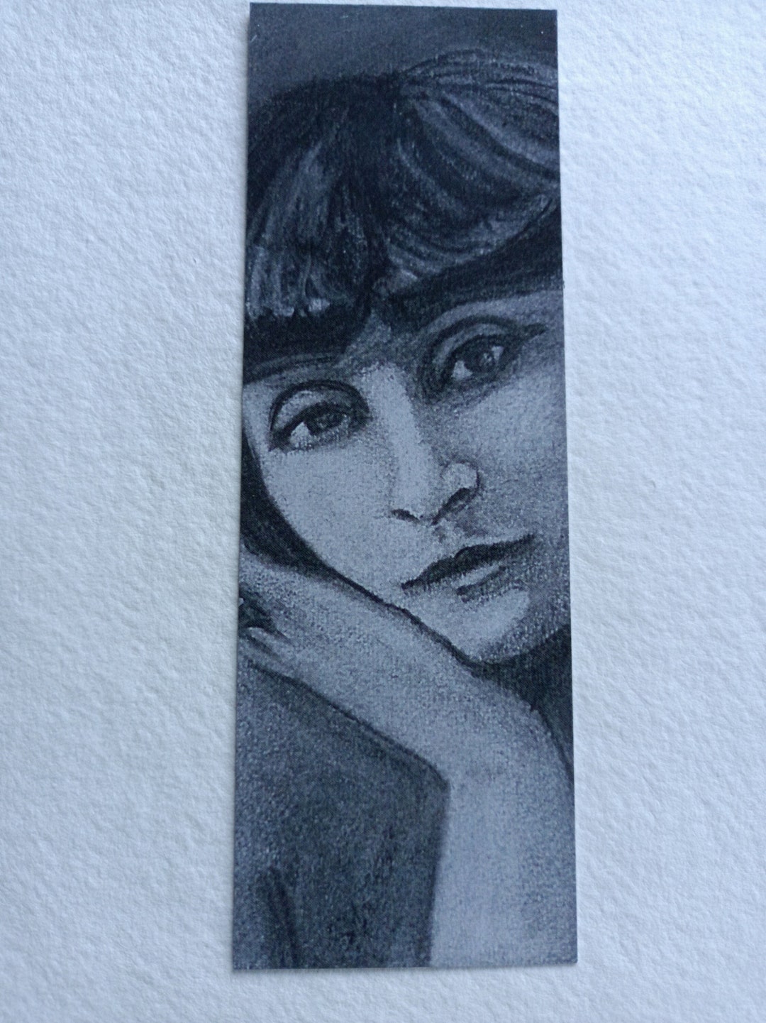 Literary Bookmark of the French Writer Colette, My Charcoal Drawing of ...