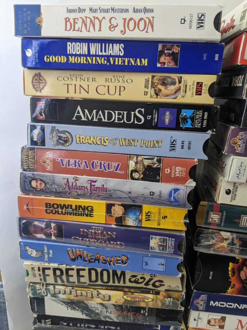 Lot of 60 Vhs Movie Tapes, TV Series Classics Etsy
