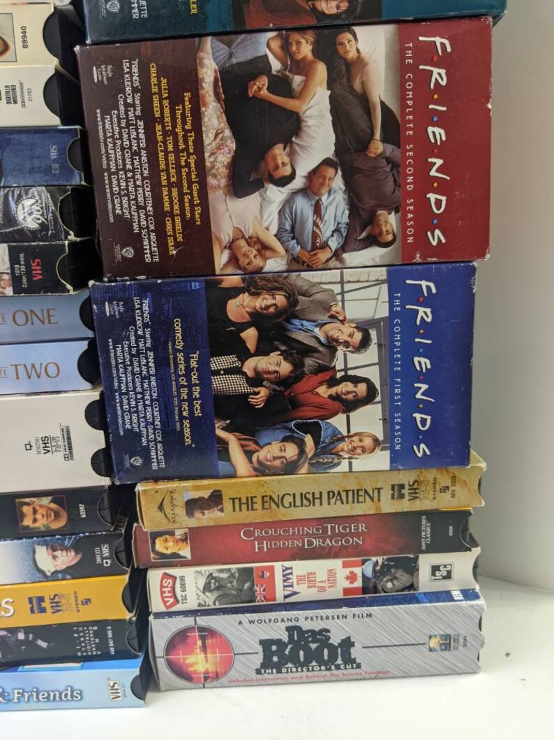 Lot of 60 Vhs Movie Tapes, TV Series Classics Etsy