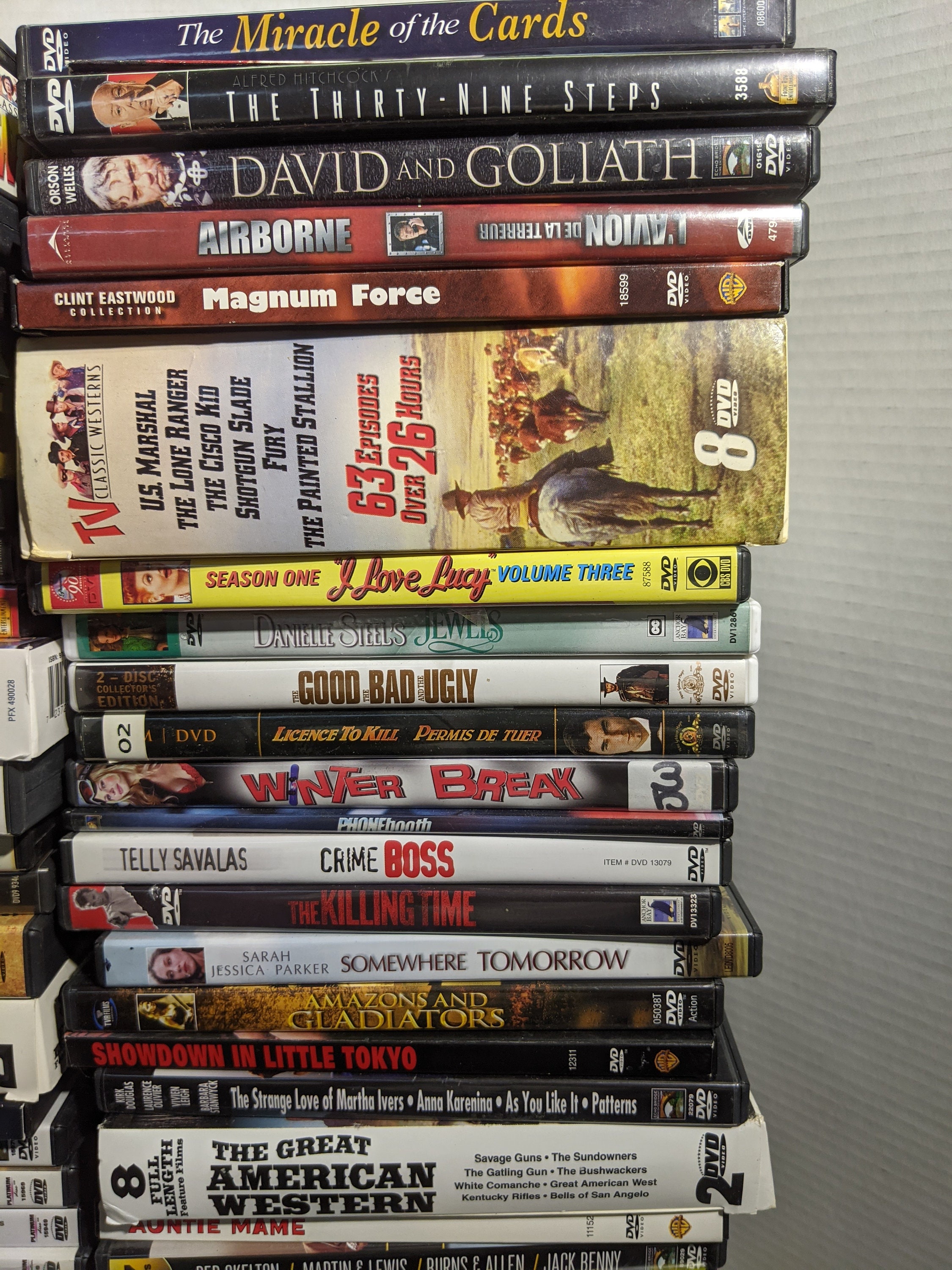 Lot of 150 Classics Digitally Remastered Dvds 40s,50s,60s,70s,80s,90s