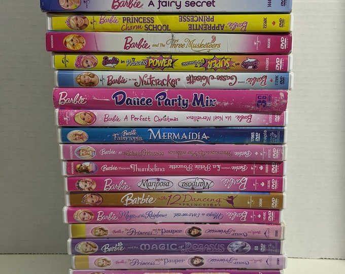 Lot of 30 Barbie Dvds and Cds PC Game Mariposathe Princess of Etsy