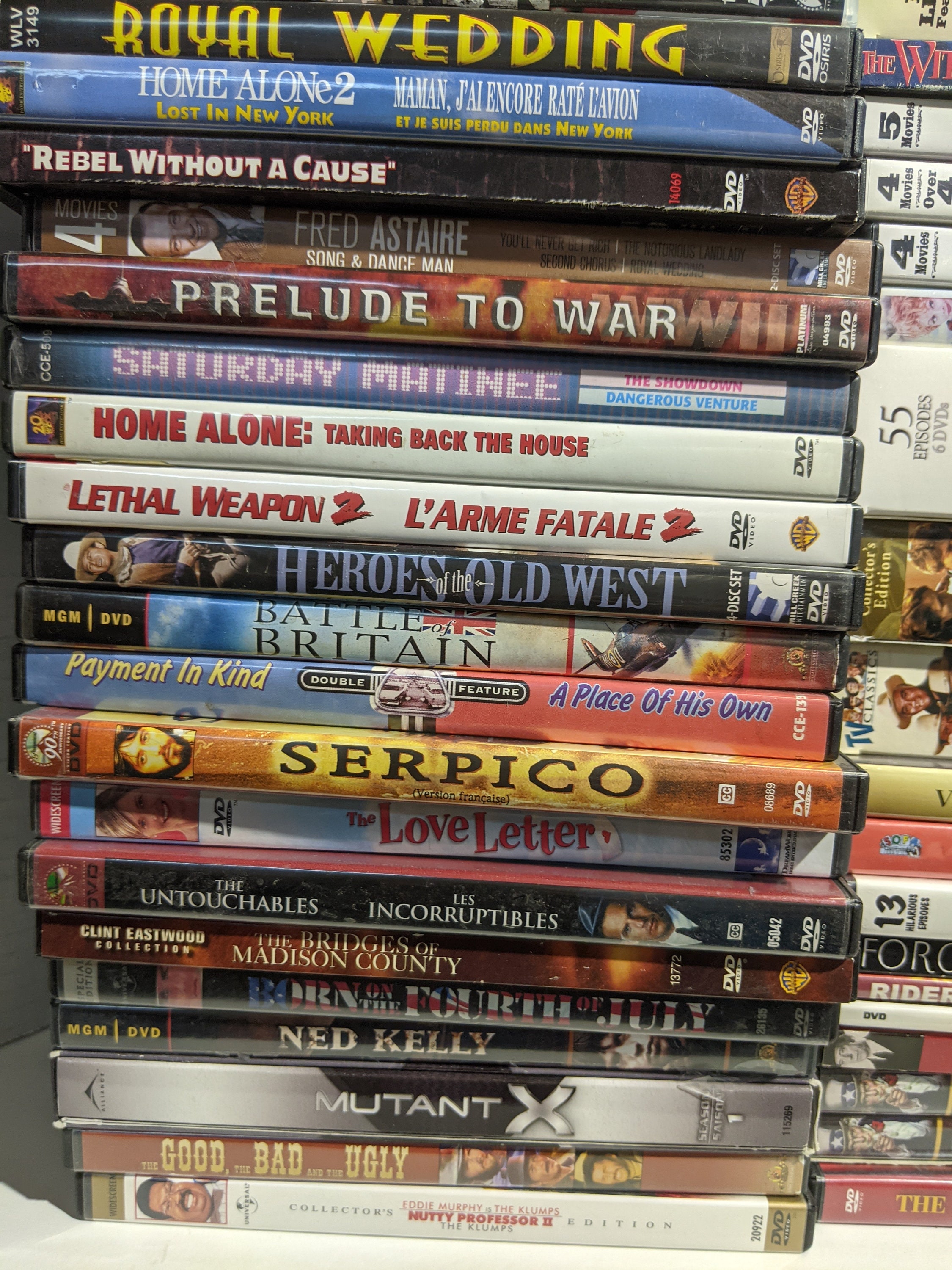 Lot of 150 Classics Digitally Remastered Dvds 40s,50s,60s,70s,80s,90s