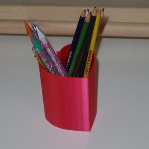 Pink Heart Pencil Holder