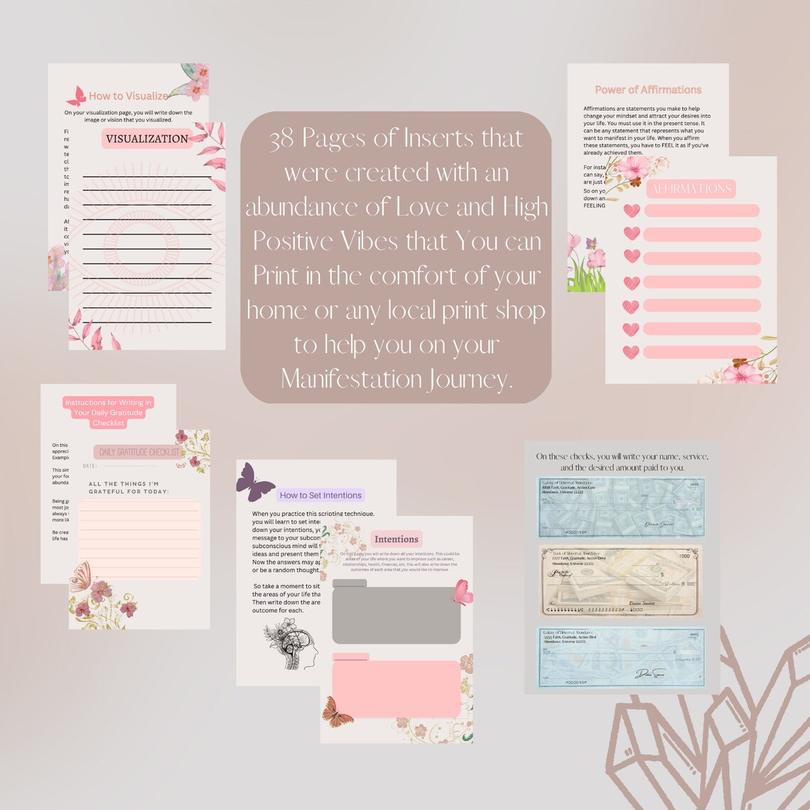 Printable Manifestation Journal, Manifestation Planner, Self-development Planner/journal, Law of ...