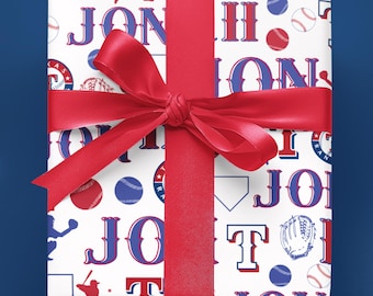 Papel de regalo de béisbol personalizado: cumpleaños, baby shower, regalo deportivo