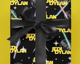Lichtschwert Geschenkpapier | Galaktische Jedi Geschenk