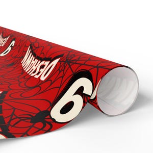 Spidey Senses Geschenkpapier - Personalisierte Geschenkverpackung für Geburtstage, Themenpartys - Party Dekor Bild 3