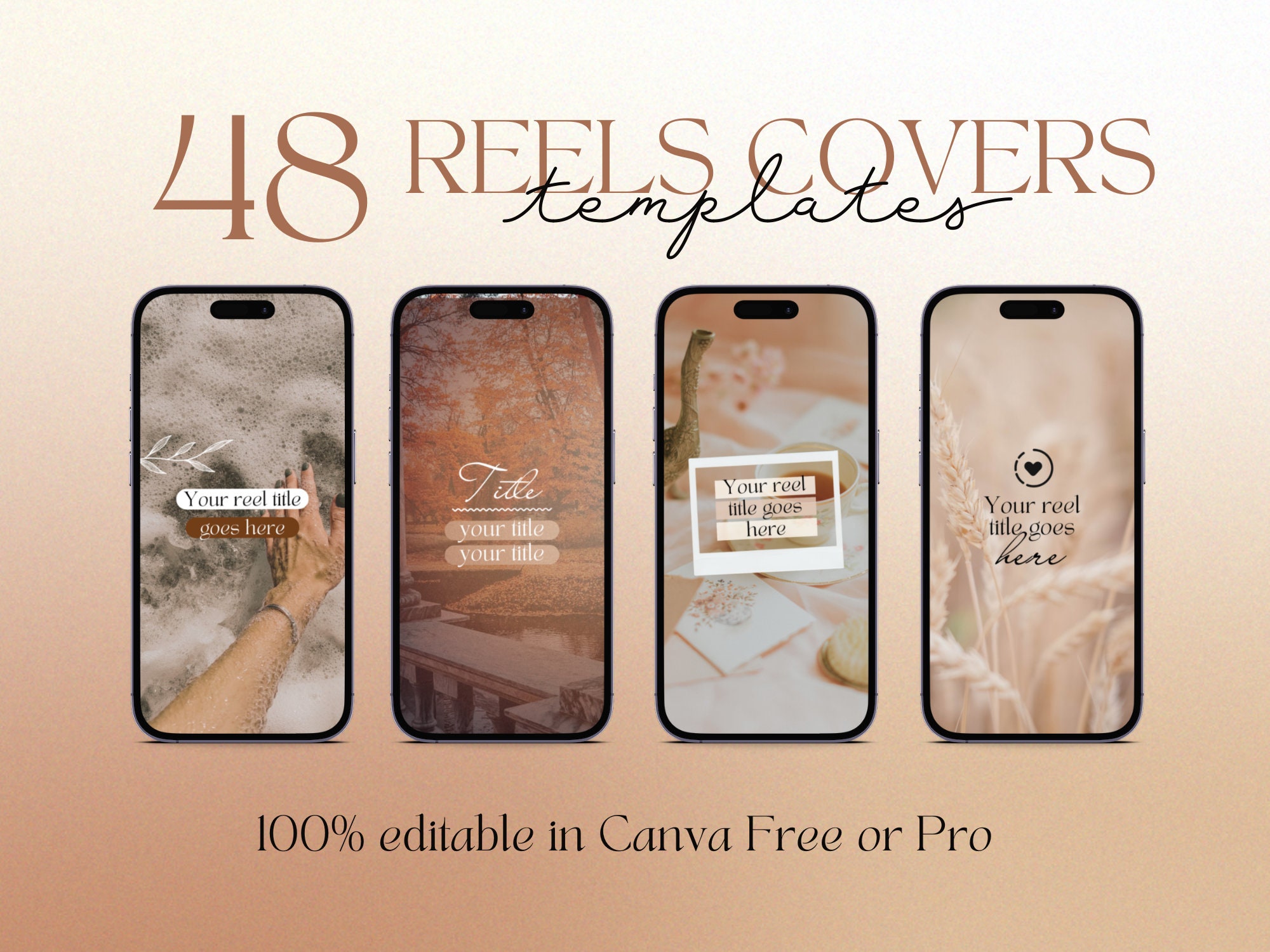 Instagram Reels Cover Aesthetic | Instagram Canva Templates | Aesthetic Canva | Video Covers ...