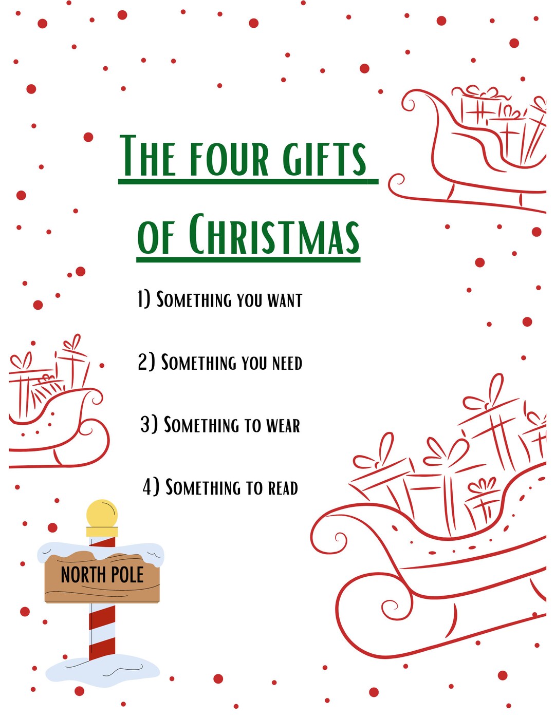 The 4 Gifts of Christmas Etsy