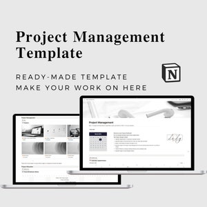 Digital Notion Project Management Planner Template
