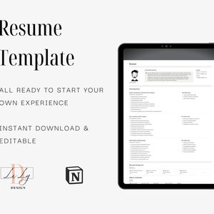 Notion Resume Template CV Template
