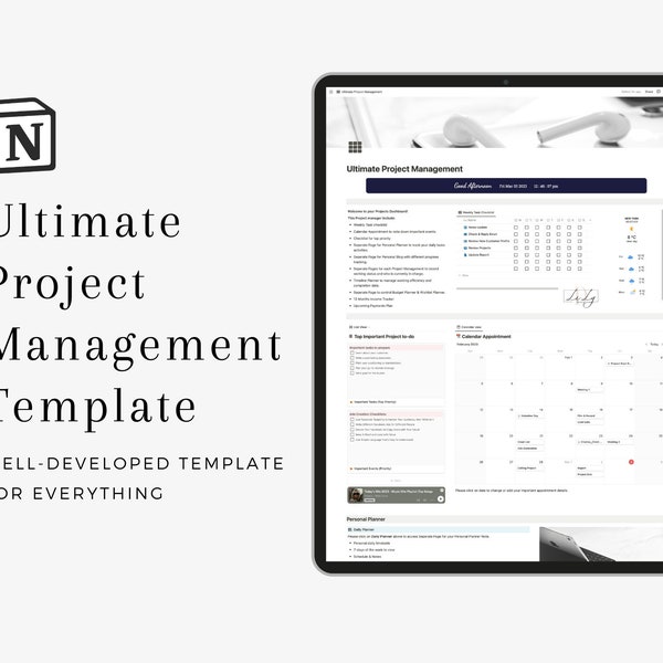 Notion Ultimate Project Management Template Planner