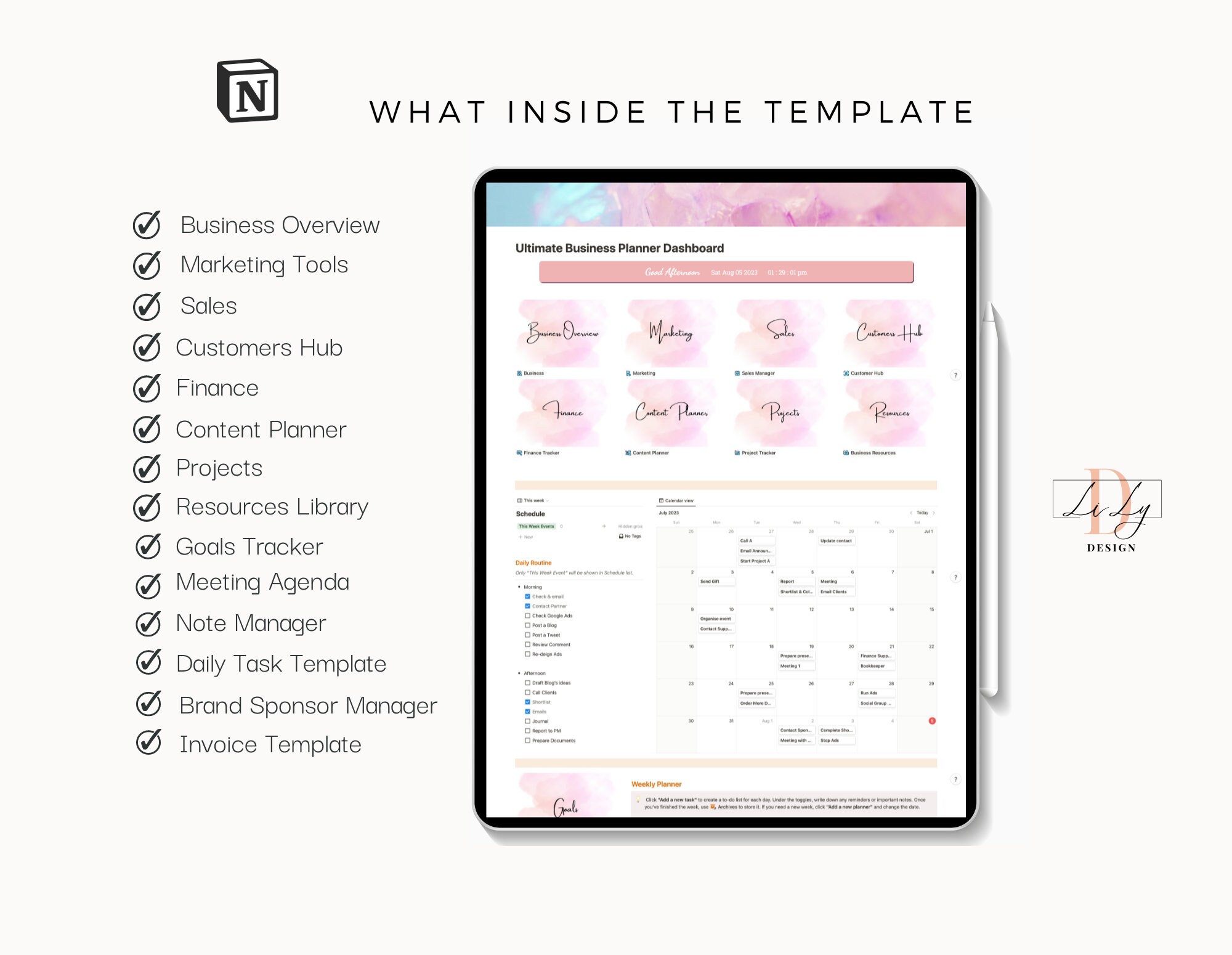 Notion Ultimate Business Planner Dashboard Project Management Template ...