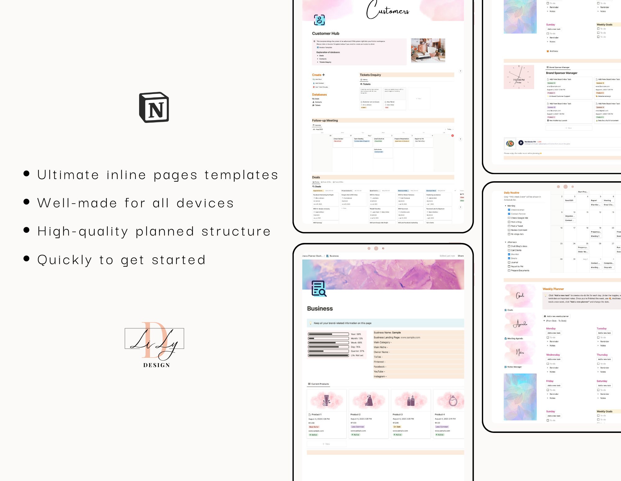 Notion Ultimate Business Planner Dashboard Project Management Template ...