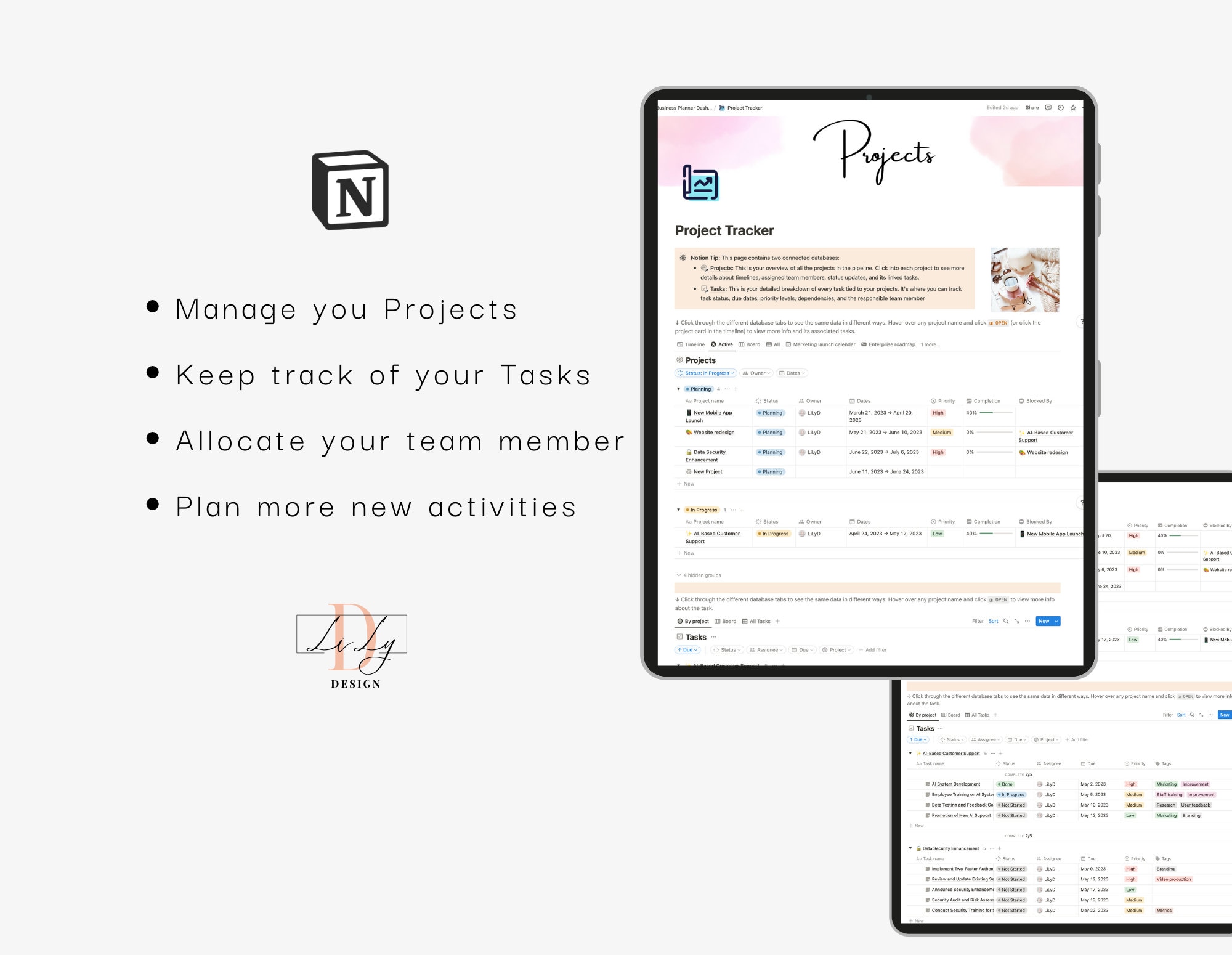 Notion Ultimate Business Planner Dashboard Project Management Template ...