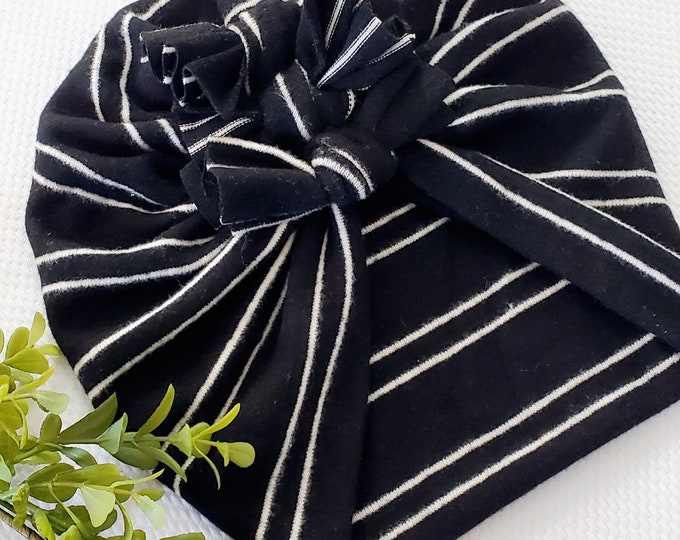 Baby turban-Black and White Turban-Kids Turban-Baby Headwraps