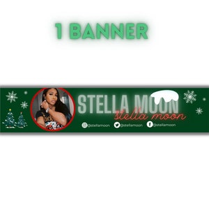 YouTube Branding Kit | Editable Banners, Intros and Outros | 8 Editable Canva Templates | Vlogmas Christmas Red and Green image 4